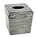 Zenna Home India Ink Altair Tissue Box Cover, Pewter