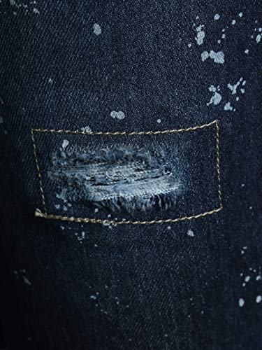 dELiAs Girls Soft Stretch Denim Bermuda Style Shorts (2 Pack), Paint Splatter, Size 14