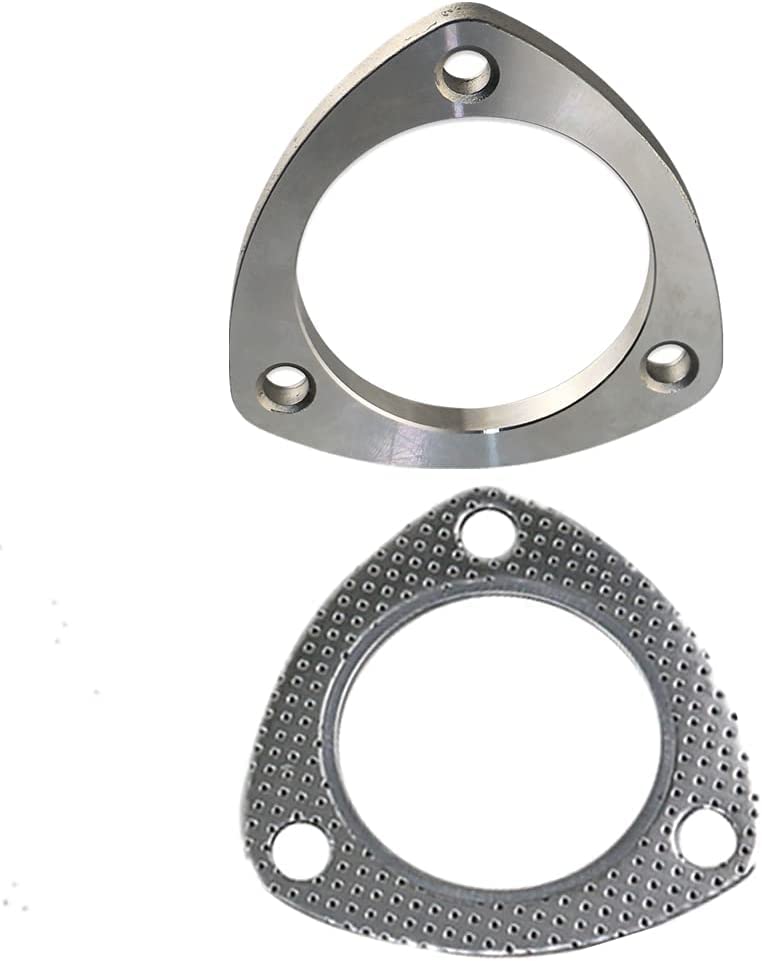 Photo 1 of 2.5" 3 Bolt Exhaust Flange Exhaust Gasket Exhaust Flange Connection Kit Stainless Bros SS304 63MM- 1 pcs Flange and 1 pcs Gasket