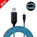 iPhone Cables,MKDGO 360 Degree Light Visible Flowing LED Light Up Fast Charger Lightning to USB Cable Sync Data Corde for iPhone X/8/7/7 Plus/6s/6s Plus/6/6 Plus/5s/5c/iPad/iPod(3ft Black)