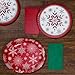 Christmas Snowflake Scatter Sturdy Oval Platter Disposable Paper Plates