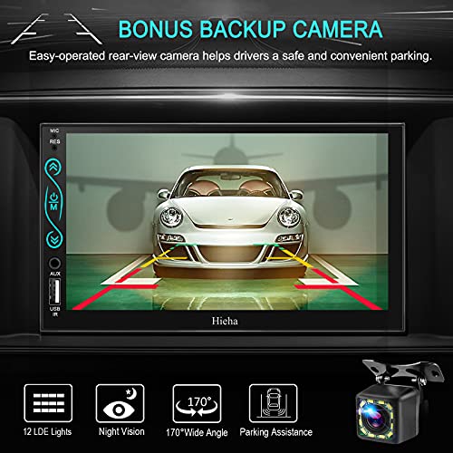 Double Din Car Stereo With Bluetooth Support Car Play Android Auto Bt Usb Aux Am Fm Apple Car Player Double Din Touch Screen 7 Inch Car Audio Receiver Car Mp5 Player Car Radio With Rear View Camera