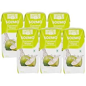 Amazon Brand – Solimo Coconut Water Enriched with Vitamin C, 200ml (Pack of 6)