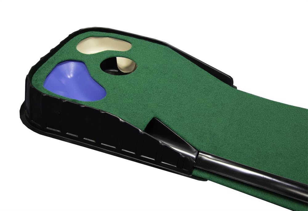 Longridge Putt 'N' Hazard Golf Putting Mat - Indoor Outdoor Training Aid, Practice Green with Bunkers & Water Hazards