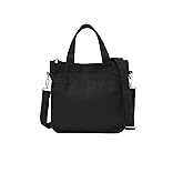 Jeelow Small Canvas Tote Handbag Bag Crossbody Purse For Women With Pockets