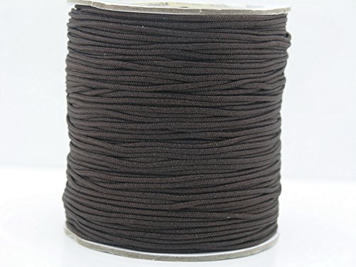 KONMAY 1 Roll 175yd Braided 1.5mm Nylon Shamballa Macram/beading Cord Lift Shade Cord (Dark Brown 738)