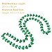 St Patrick's Day Shamrock Bead Green Necklace for Party Favor Supplies, Parades and Costume Accessories for Kids Women Man, Bulk Pack of 12                                           