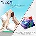 Yes4All Premium NBR Exercise Yoga Mat Printed Design – Foam Yoga Mat High Density 1/2 inch Extra Thick – Thick Yoga Mat with Carrying Strap (Mystic Lilly Green)