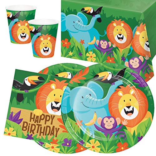 Jungle Safari Party Tableware Pack for 16