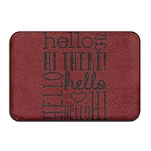Amazon.com: Cute Doormats Hello Hi Nice Outdoor Mats Indoor Door Mats Non-Slip Doormat Coral ...
