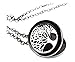 Wild Essentials Tree of Life Essential Oil Diffuser Necklace, Stainless Steel Locket Pendant with 24 inch Chain, 12 Color Refill Pads, Customizable Color Changing Perfume Jewelry for Aromatherapy