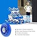 RUNACC Inline Roller Skate Wheels 82A 70mm Premium for Replacement Rollerblade Wheels with Bearings (Blue- Set of 8) (82A-Blue-8pcs) (82A-8pcs-Blue)