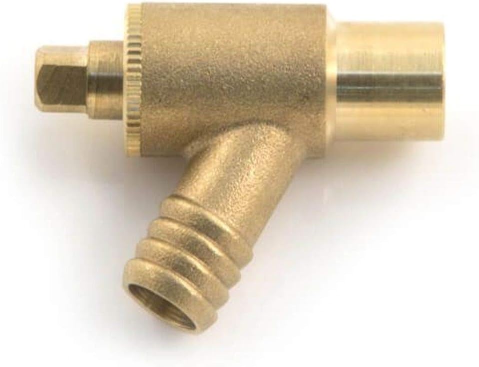 PSW TRADE SUPPLIERS LTD Type A Brass Drain Cock 15mm, Gold Finish