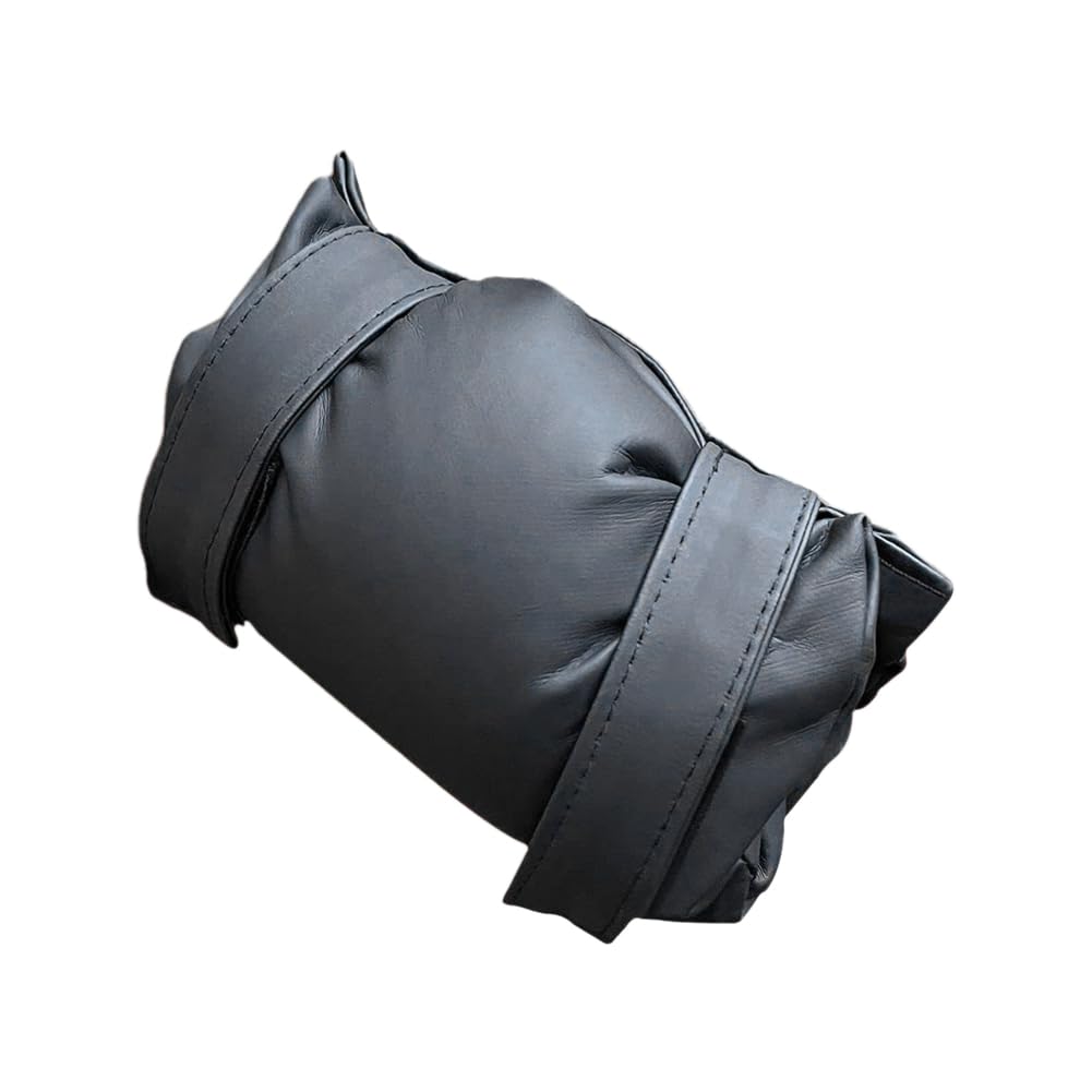 Gokoti Insulated Outside Tap Cover Winter Frost Protector Outdoor Weather Jacket Faucet Cover Leather Black