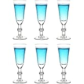 Sihanoukville Crystal Cordial Glasses With Stem, Set Of 6, Limoncello Shot Glasses 1.1 Oz, Mini Sherry Glasses With Heavy Base For Tequila, Liquor, Whiskey, Vodka