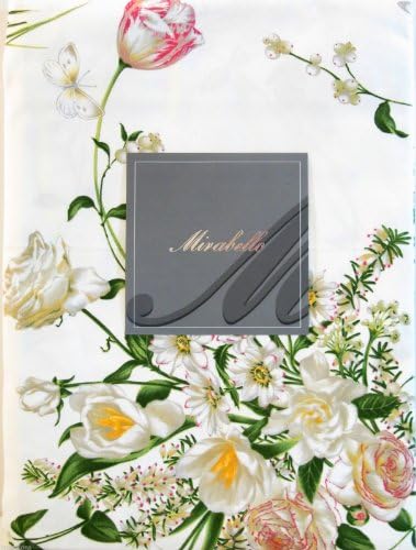 Mirabello Tavola Italiana Luxury Linens "Bouquet De Erika Floral" Tablecloth "63 X 102"