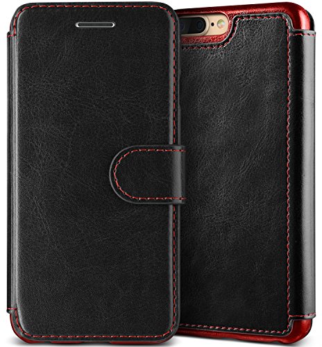 Iphone 8 plus case, premium pu leather id card slot hol…