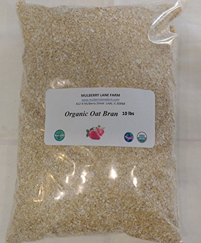 Oat Bran 10 lbs or Ten Pounds Ground Fine, USDA Certified Organic Non-GMO BULK