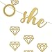 xo, Fetti She Said Yaaas Bachelorette Party Decorations Banner - Pre Strung - Bride To Be, Engagement and Bridal Shower Sign