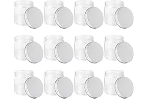 Garneck Mason Jars 12Pcs with Aluminum Airtight Lids 250Ml for Fruit Jelly and Salad Storage