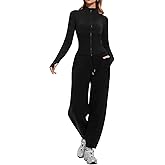 AFZ Sweat Sets for Women 2 Piece Lounge Outfits Zip Up Jackets Elastic Drawstring Jogger Pants Sweatpants Tracksuit