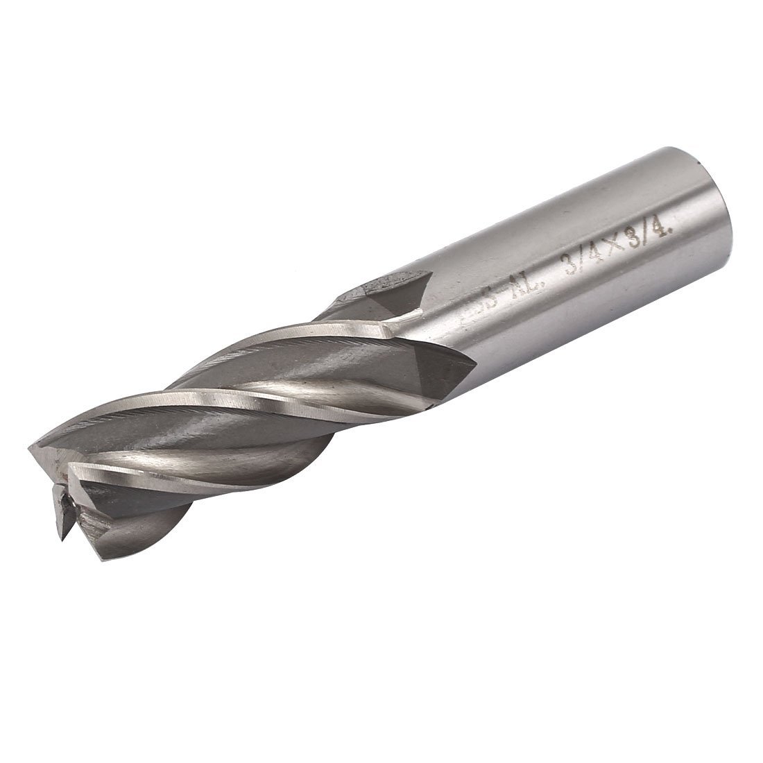 sourcingmap 3/4"x19mmx44mmx102mm Machining Cutting Tool Helical Groove 4 Flute Straight Shank Milling Cutter End Mill
