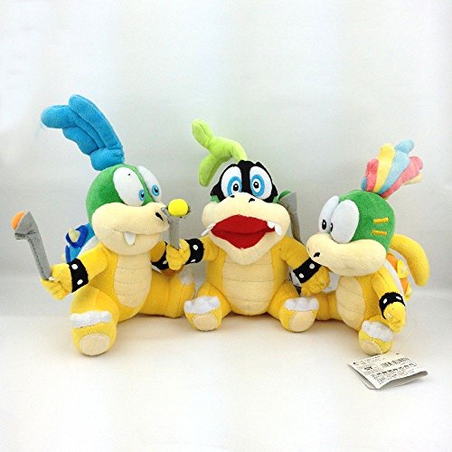 Buy 3X Super Mario Koopalings Larry & Iggy & Lemmy Koopa Plush Toy Soft