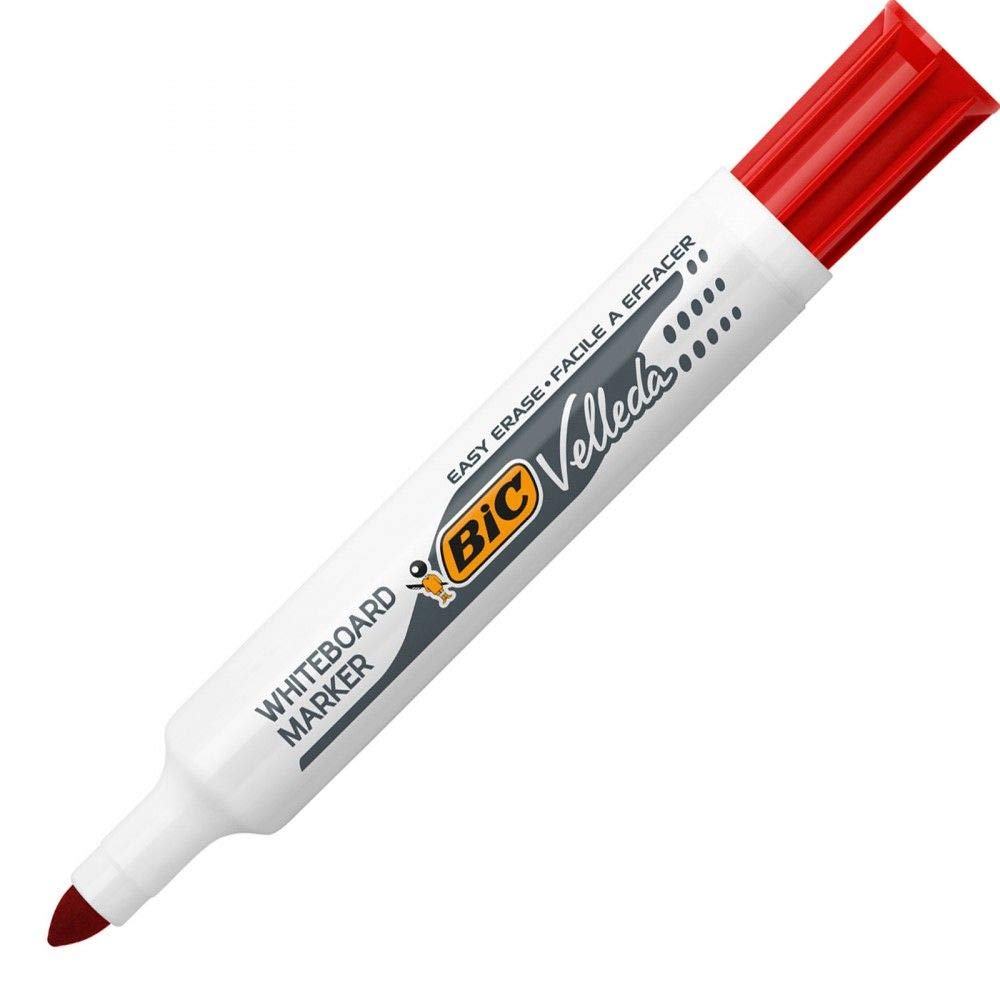 Bic 943029 Velleda 1711 Whiteboard Marker Bullet Tip Red