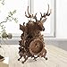 nicknack 3D Jigsaw Puzzle Wooden Reindeer Desk Clock - 52 PCS (Dark) Wooden Puzzle for Adults 3D Puzzles for Kids