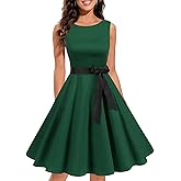 Gardenwed Women's Vintage Dress Sleeveless Cocktail 1950s Dresses Retro Tea Party Swing