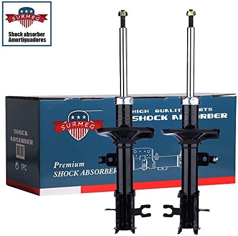 SURMEG Front Pairs Shocks Struts for 2004-2011 Chevrolet Aveo 2004-2009 Suzuki Swift+ 2005-2009 Pontiac Wave (Pack of 2)
