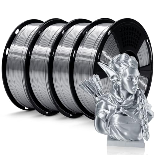 GIANTARM PLA Filament 1,75mm 1kg Spool Silk Silber-4KG