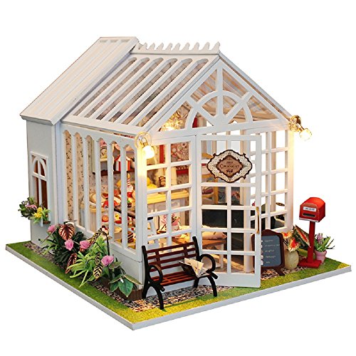 Flever dollhouse miniature diy house kit creative room with furni…