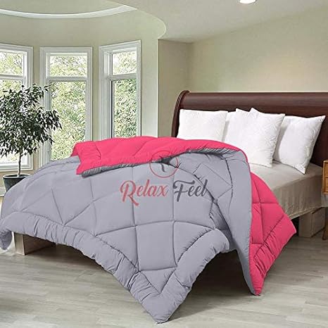 Buy Relaxfeel 250 Gsm Microfibre Reversible Plain Single Bed 60x90