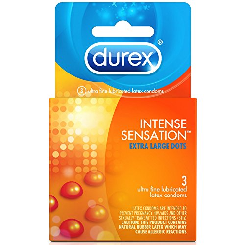 Durex Intense Sensation Condom, 3 Count (Pack of 6)