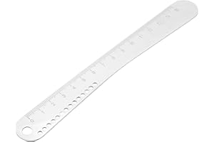 HOOWIFFY Precision Stainless Steel Dough Measuring Ruler for Dumpling and Pizza Preparation Kitchen Baking
