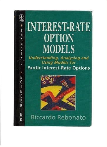 Interest Rate Option Models Understanding Analysing And Using Models For Exotic Interest Rate Options Wiley Financial Engineering Rebonato Riccardo 9780471965695 Amazon Com Books