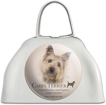 Cairn Terrier Race De Chien En Métal Blanc Cloche Cloche De