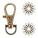 PH PandaHall 50 pcs Metal Lobster Claw Clasps Swivel Lanyards Trigger Snap Hooks Strap 35x13mm for Macrame Keychain, Key Rings, DIY Bags and Jewelry Findings, Antique Bronze