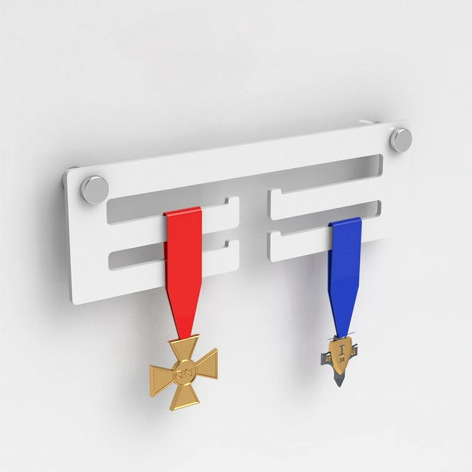 Natudeco Medal Display Rack Wall Mount Medal Holder Sport Player Running Medals Display Stand Wall Decor Medal Hanger Display for Home Office
