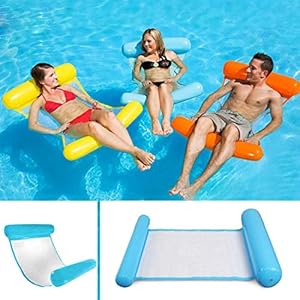 Comprar Sinwind Hamaca Flotante de Agua 4 en 1 Piscina Tumbona Colchoneta Piscina Tumbona Flotante Hamaca Flotante para Adultos Cama Flotante de Agua
