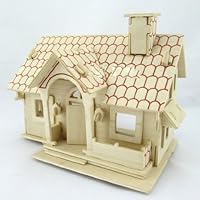 Kaden G-P 3D Jigsaw Woodcraft DIY Assembly Construction Model House Container Puzzle Kit Wooden Handcraft Educational Products Wooden Art jigsaw puzzle toys for children diy handmade wooden