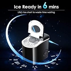 TRUSTECH Ice Makers Countertop, 9 Cubes Ready in 6