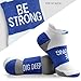 Gone For a Run Inspirational Athletic Running Socks - One Size Fits Most - Set of 3 Pairs - Multicolored (Good Karma)