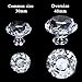 HOMEIDEAS 10PCS 40MM Crystal Drawer Knobs Glass Cabinet Knobs Diamond Shaped Drawer Pulls Handle for Home, Cabinet, Cupboard and Dresser, 3 Size Screws