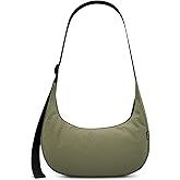 Iioscre Medium Crossbody Crescent Bag for Women Men Trendy, Nylon Crossbody Hobo Bag with Adjustable Strap and Inner Pockets.