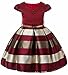Flower Girl Pageant Dress Baby Little Girls Hawaiian Elegant Tulle Wedding Princess Ball Gown Sleeveless Easter Birthday Party Kids Ruffles Stripe Bow Formal Dresses 9-10 Year (Burgundy, 160)