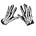 Crytech Skeleton Gloves for Women Men, Mummy Ghost Reaper Cosplay Skull Gloves Winter Warm Full Finger Bone Skeleton Costume Gloves for Cycling Riding Motorcycle Ski Halloween Accessories (White)thumb 1