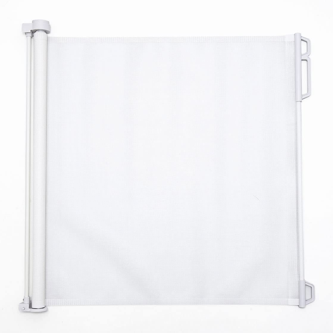 Callowesse Air Retractable Stair and Door Safety Gate Baby Gate 0 to 140cm for Baby Dogs & Pets One Handed Operation Easy Install Wall Indoor Extra Wide for Child Puppy Doggy Doorway White