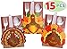 JOYIN 18PCS Thanksgiving Cutlery Holders Set, Thanksgiving Turkey Utensil Décor, Autumn Fall Harvest Party Supplies, Thankyou Cards, Table Decoration, Party Favors
